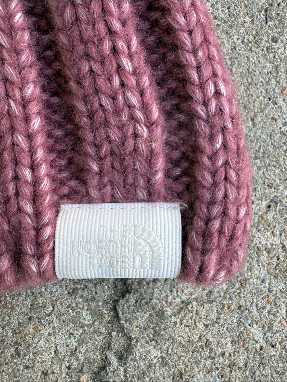 The North Face Knit and Pom Beanie Mauve Pink Women’s OS - Picture 3 of 5